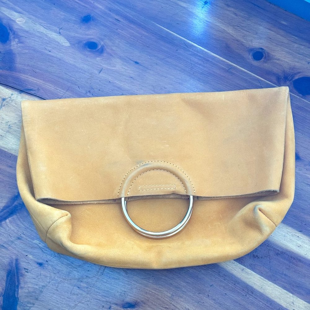 FashionABLE Leather Clutch / Wristlet Mustard Yellow Bag